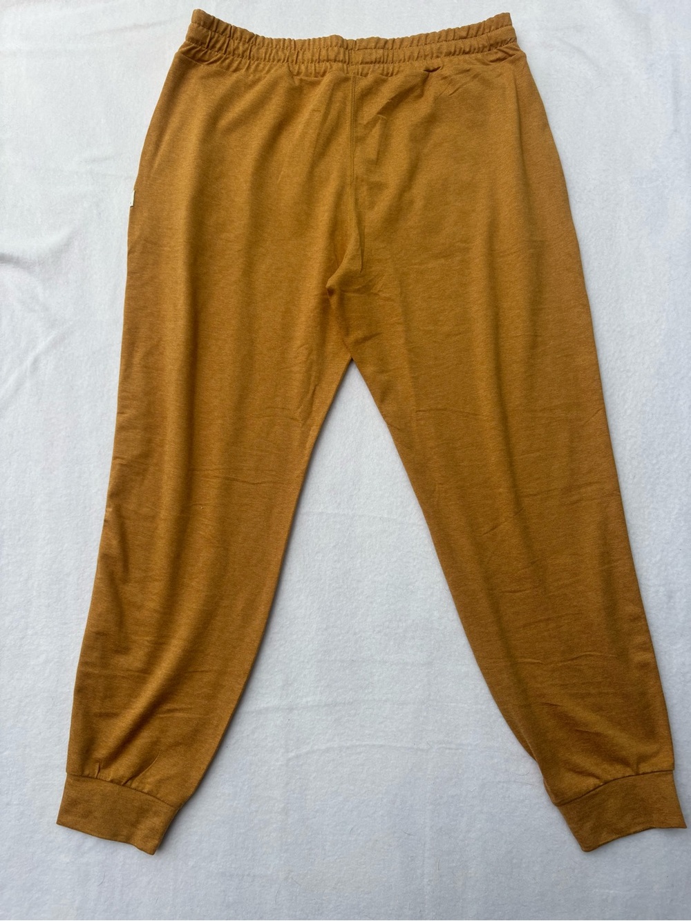 Vuori HALO Performance Joggers Mustard Flax Heather Drawstring - Picture 7 of 11